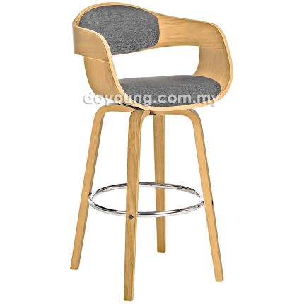 BRODY IV (SH77cm Fabric) 360° Swivel Bar Chair*