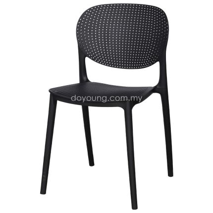 SIDRA II (Polypropylene - Black) Stackable Side Chair