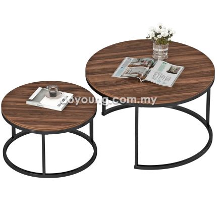 CAELIA+ III (Ø80,50cm Set-of-2) Nesting Coffee Tables