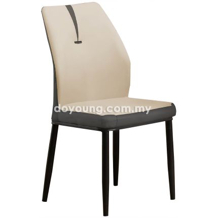 CAITLIN IX (Faux Leather, Light Brown) Side Chair
