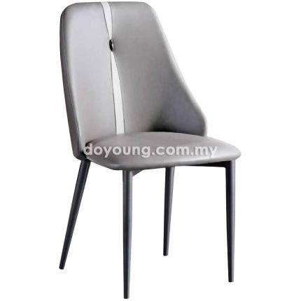 CAITLIN IX (Faux Leather, Grey) Side Chair