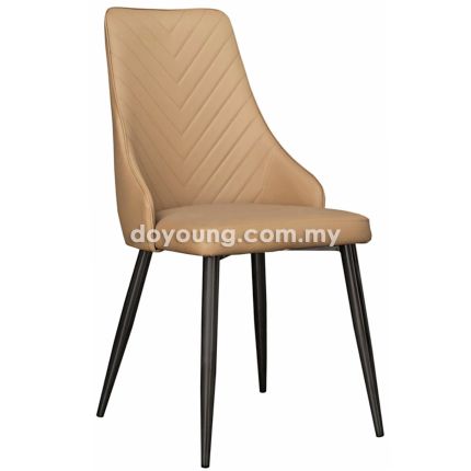 CAITLIN VIII (Faux Leather - Black Leg) Side Chair