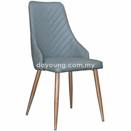 CAITLIN VIII (Faux Leather - Rose Gold) Side Chair