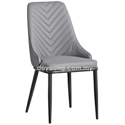 CAITLIN II (Faux Leather, Grey) High Back Side Chair*