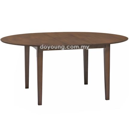 CALLIE+ (Ø135-Oval165cm Walnut) Expandable Dining Table (Internal Leaves)