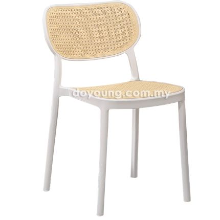 CAMARA PP II (PP Rattan - White) Stackable Side Chair