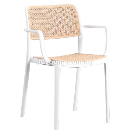 CAMARA PP (PP Rattan - White) Stackable Armchair*
