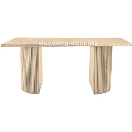 INDIRA+ (300x110cm Semangkok - Whitewash) Dining Table (CUSTOM)