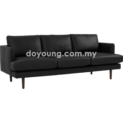 DUSTER II (217cm Leather - Black) Sofa 