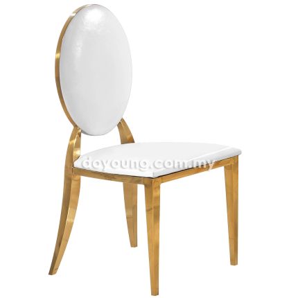 CASSIOPEIA II (Faux Leather, Gold) Side Chair