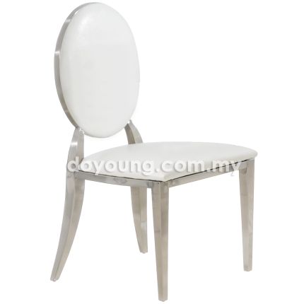MEDALLION II (Faux Leather, Chrome) Side Chair
