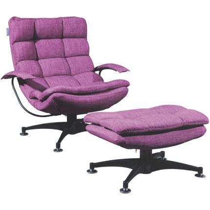 FJARIL (Purple) Relaxer with Footstool (adj. back & 360°)*