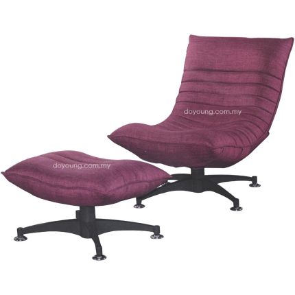 SIRI (Fabric - Purple) Relaxer with Footstool (adj. back & 360°)*