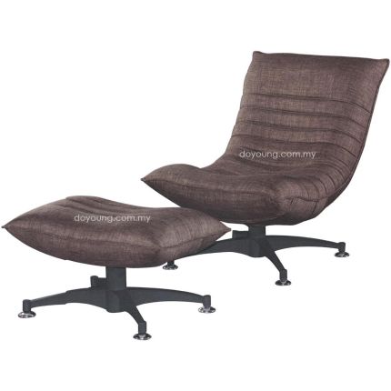 SIRI (Fabric - Brown) Relaxer with Footstool (adj. back & 360°)*
