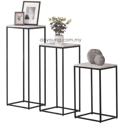 KELSEY (H63/83/103cm) Flower Stand with Faux Marble Top