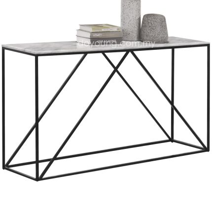 KELSEY (150x40cm) Console Table with Faux Marble Top