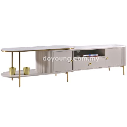 DORSEY II (208-249cm Sintered Stone - Gold) Expandable TV Console