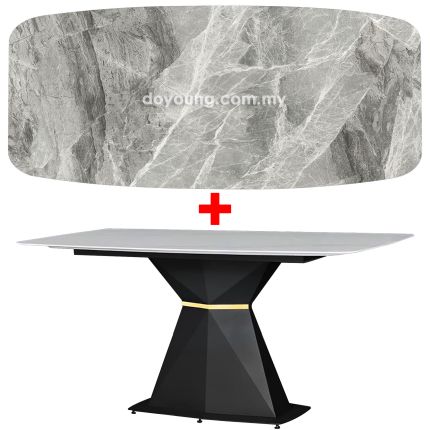 CORREY (160x90cm Grey) Ceramic Dining Table 