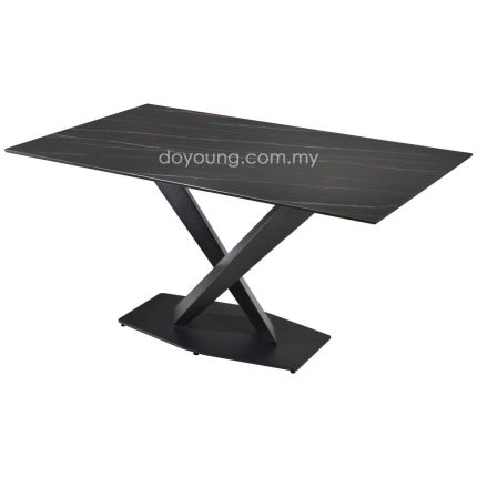 TREVON (160cm Sintered Stone - Black) Dining Table (EXPIRING)