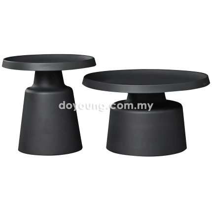 COHEN (Ø68,Ø48cm Set-of-2 Metal, Black) Coffee Tables