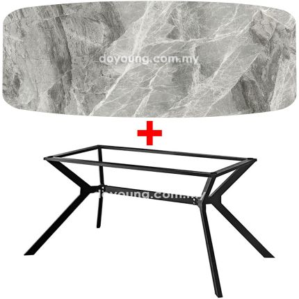 CROSS III (160x90cm Ceramic - Grey) Dining Table