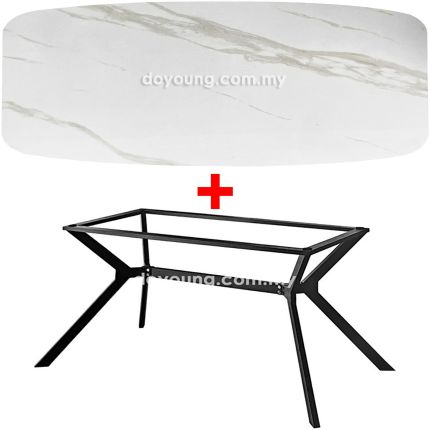 CROSS III (160x90cm Ceramic - White) Dining Table