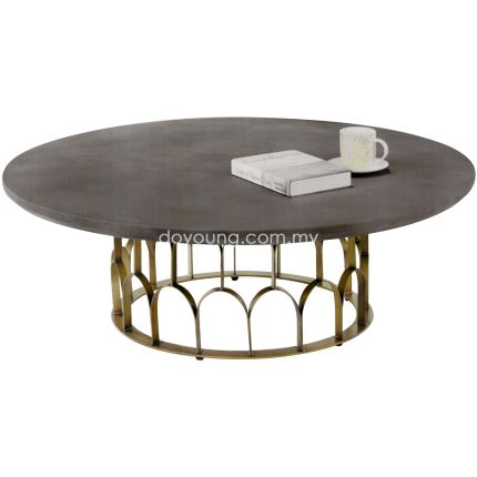 CALLISTA (Ø115cm) Coffee Table with Concrete Top