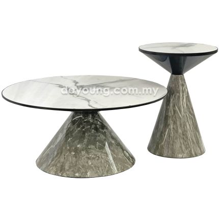 OTTILIA IV (Ø80,Ø40 Set-of-2 Ceramic) Coffee Tables