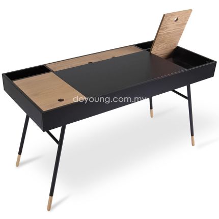 CUPERTINO (140x60cm Black) Working Desk (SA SHOWPIECE)