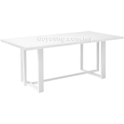 DALLAS+ (180x90cm Rubberwood - White) Dining Table (CUSTOM)