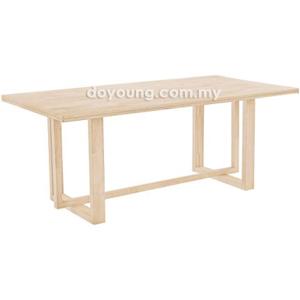DALLAS+ (180x90cm Rubberwood - Whitewash) Dining Table (CUSTOM)