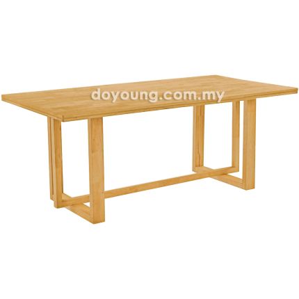 DALLAS+ (180x90cm Rubberwood - Yellow Oak) Dining Table (CUSTOM)