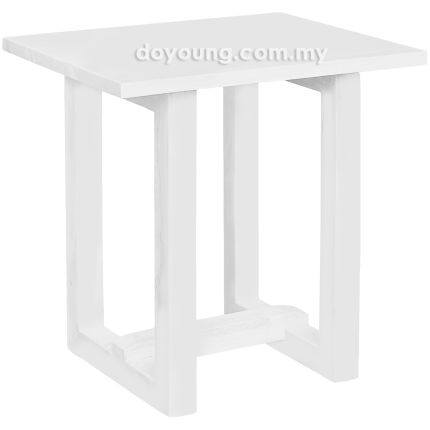 DALLAS+ (45H45cm Rubberwood - White) Side Table (CUSTOM)
