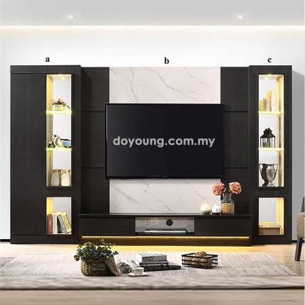 DAMITA (46H195cm) Wall Cabinet With Glass Doors