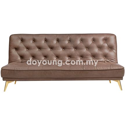 DANSKI (184cm Small Double, Leathaire - Brown) Sofa Bed