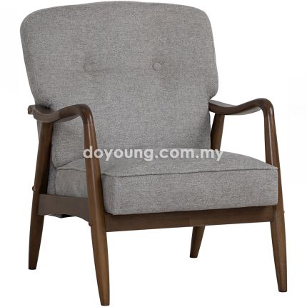 DANAY (69cm Walnut/Light Grey) Armchair