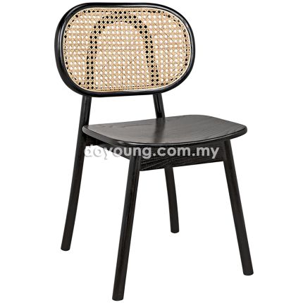 RISKA IV (Rattan, Wooden Seat) Side Chair