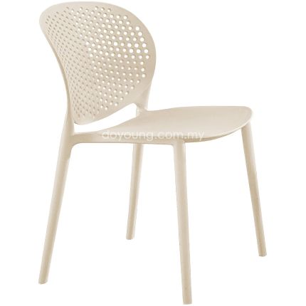 SIDRA (Beige) Stackable Polypropylene Side Chair (EXPIRING)