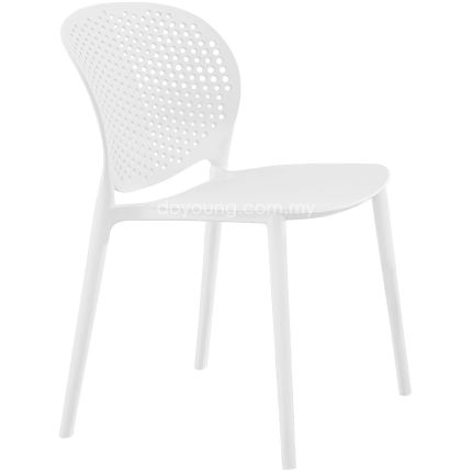 SIDRA (White) Stackable Polypropylene Side Chair