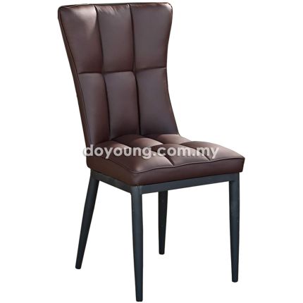 SNEHA (Faux Leather - Dark Brown) Parsons Chair