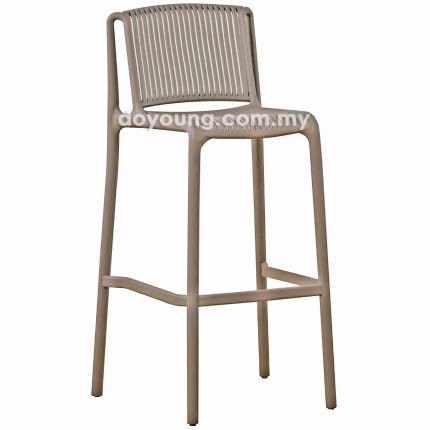 DEACON (SH75cm PP - Grey) Bar Chair*