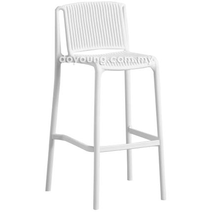 DEACON (SH75cm PP - White) Bar Chair*