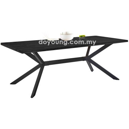 CROSS+ (180x90cm Semangkok - Black) Dining Table (CUSTOM)