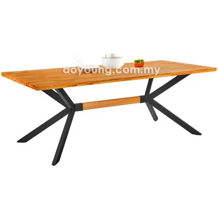 CROSS+ (180x90cm Semangkok - Golden Brown) Dining Table (CUSTOM)