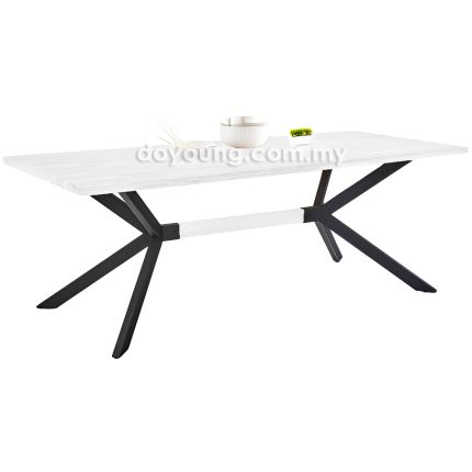 CROSS+ (210x95cm Semangkok - White) Dining Table (CUSTOM)