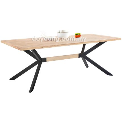 CROSS+ (210x90cm Semangkok - Whitewash) Dining Table (CUSTOM)