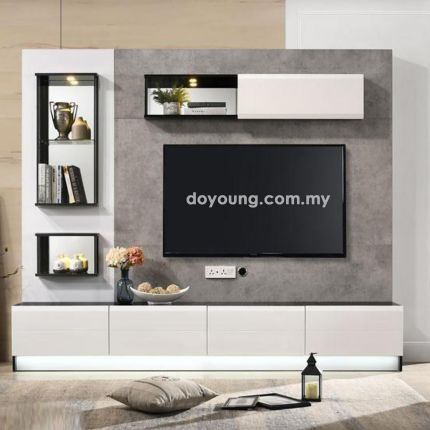 DOMINI (240x50H201cm) Freestanding TV Cabinet Set