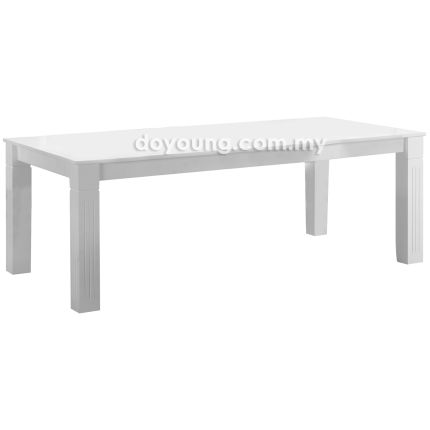 HACCA (210x106cm Rubberwood, White) Dining Table