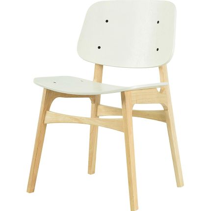 SØBORG II (Oak/White - WOODEN) Side Chair (EXPIRING replica)
