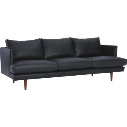 DUSTER (216cm Leather, Black) Sofa (EXPIRING)
